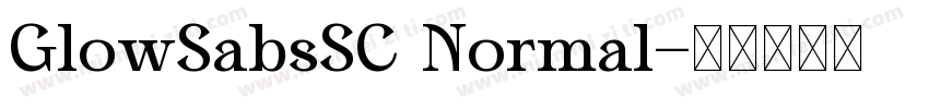 GlowSabsSC Normal字体转换
